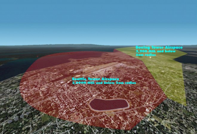 Seattle Tower Airspace